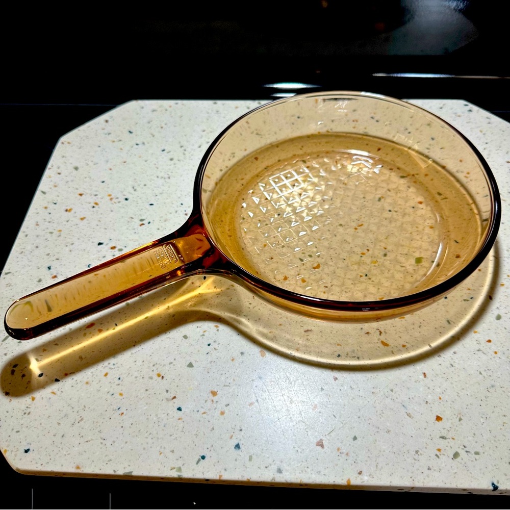 Corning Vision 7” Skillet-Pyrex Glass Cookware Amber